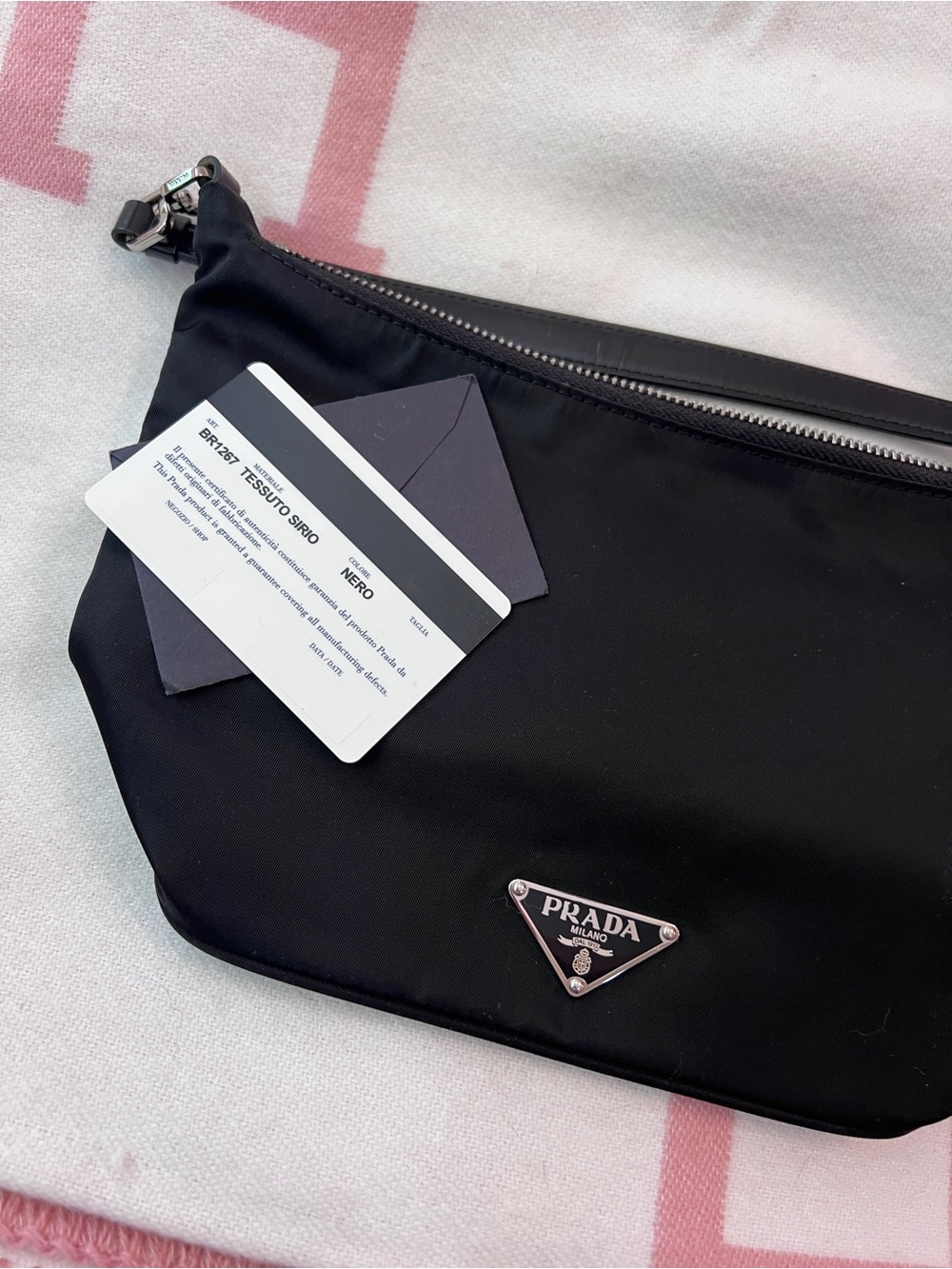 Prada⭐️Authentic! Black Nylon Mini Bag! with authenticity card.